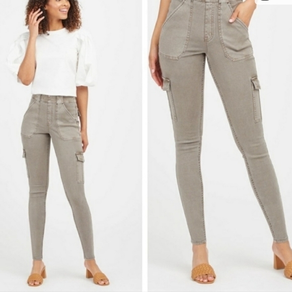 Spanx Stretch Twill Ankle Cargo Pants - 20311R - Size XL - Picture 1 of 8